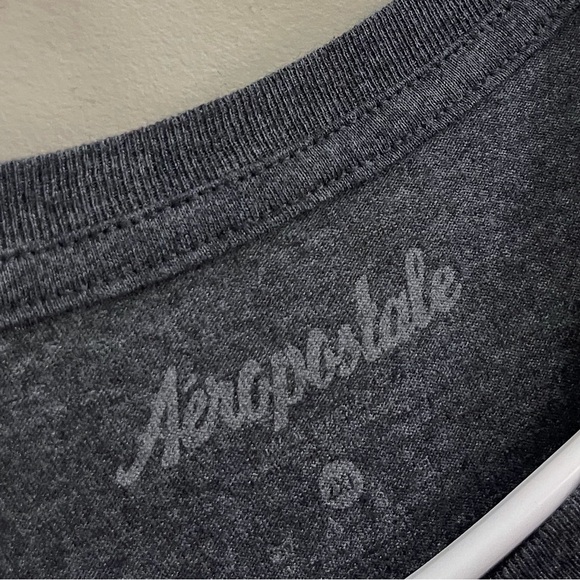 Aeropostale Men's Charcoal Long Sleeve Tee Casual Fall School - Picture 4 of 6